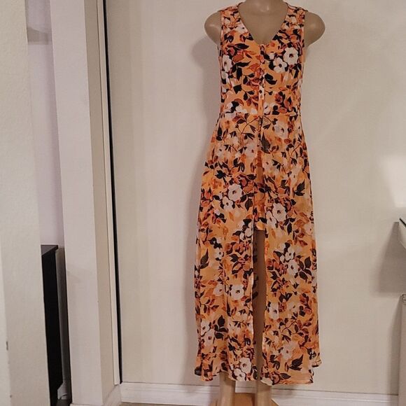 BRAND NEW DU JOUR  MAXI A-LINE SKIRT with ASYMMETRICAL SLIT DRESS - Picture 6 of 13